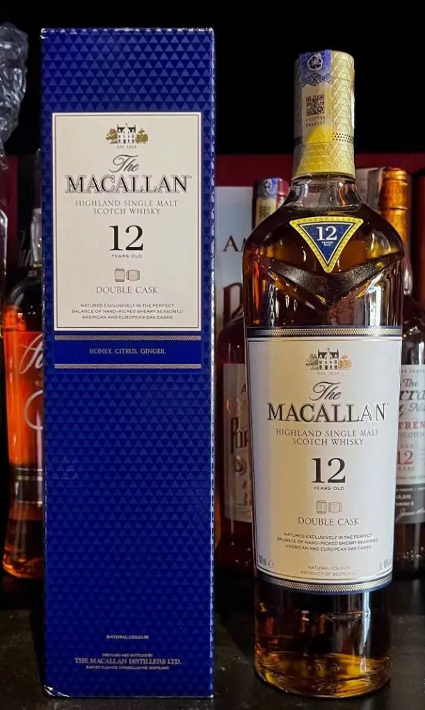 麦卡伦 蓝钻12年双桶 单一麦芽苏格兰威士忌 700ml/瓶